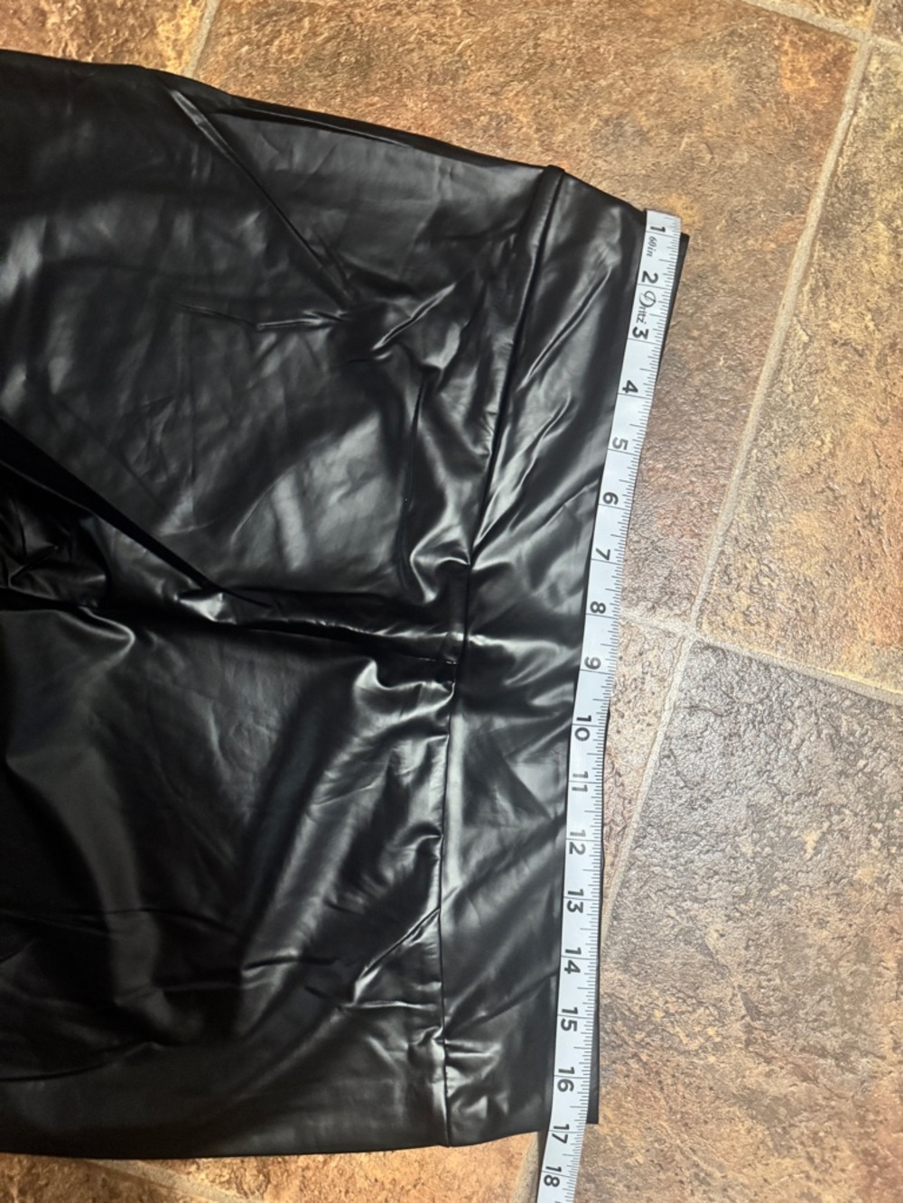 Leather leggings flare pants size XL - Picture 5 of 10